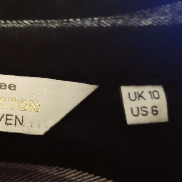 Black & White Stripe Autumn Tie-Waist Shirt Dress - Women by People  Tree NWOT - Picture 2 of 6